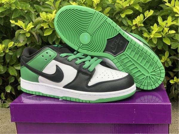 2021 Nike SB Dunk Low Classic Green Black Cheap Sale BQ6817-302